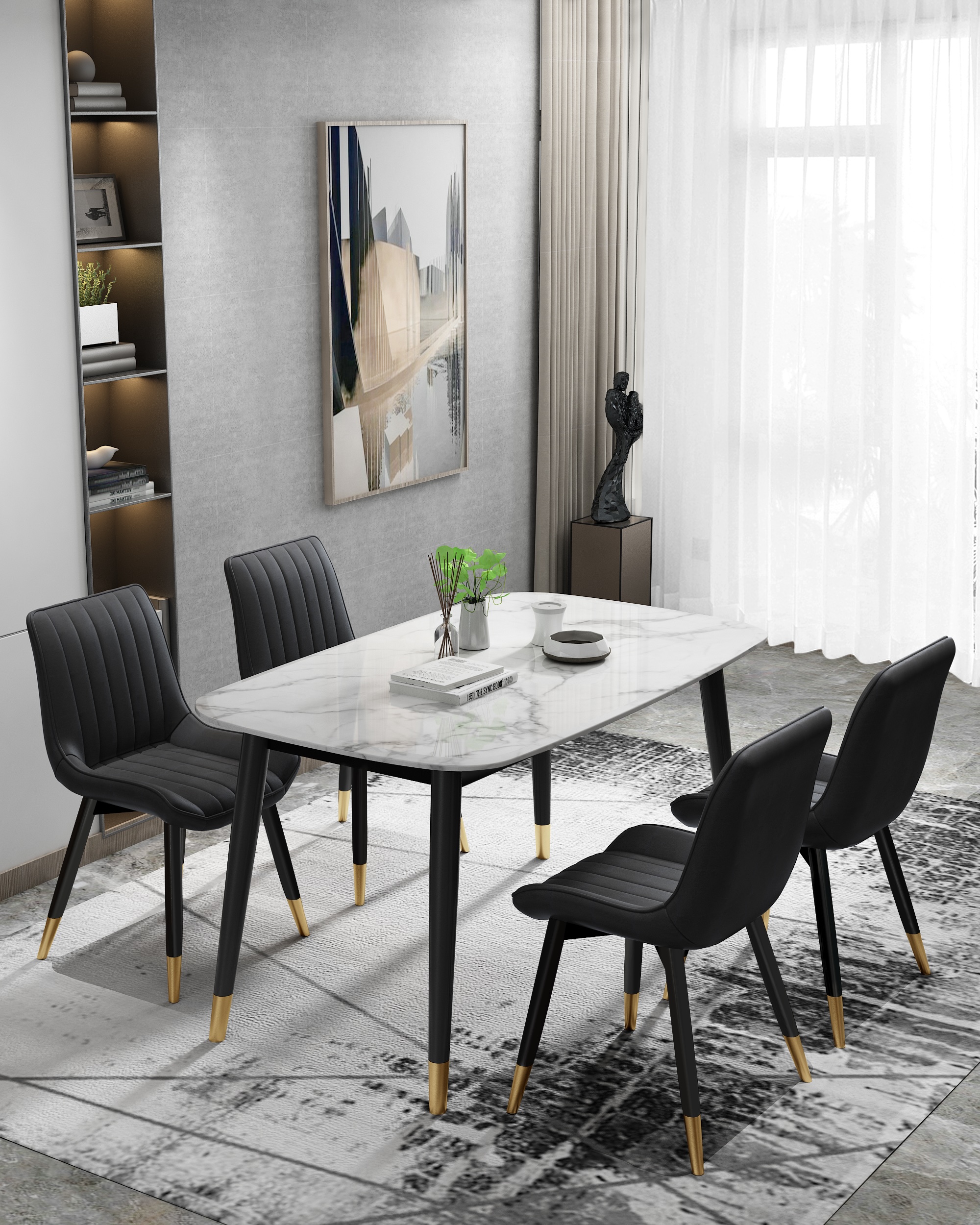 X2 Mmilo Brook Dining Chair - Black, X4 - Image 8