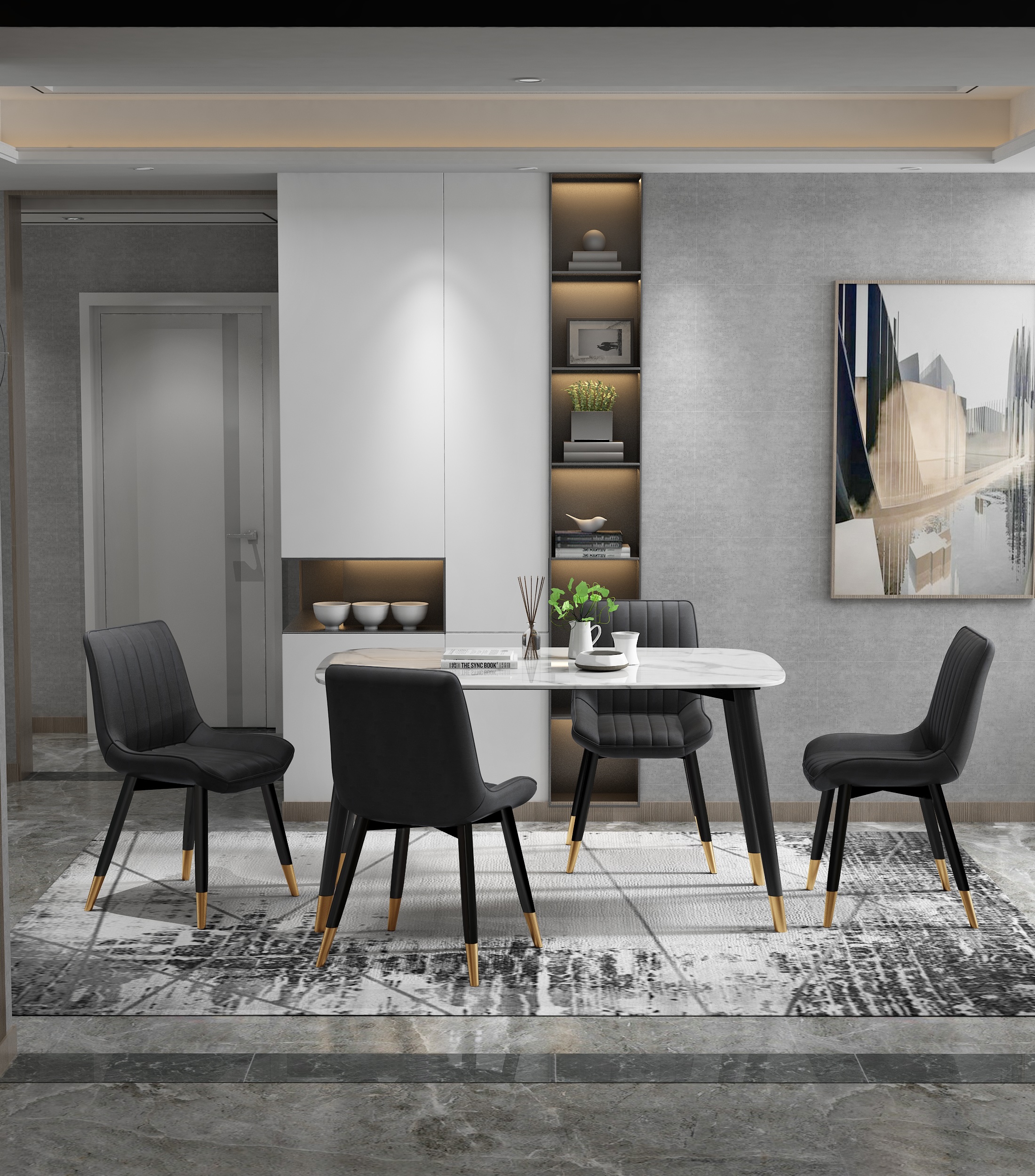 X2 Mmilo Brook Dining Chair - Black, X4 - Image 11