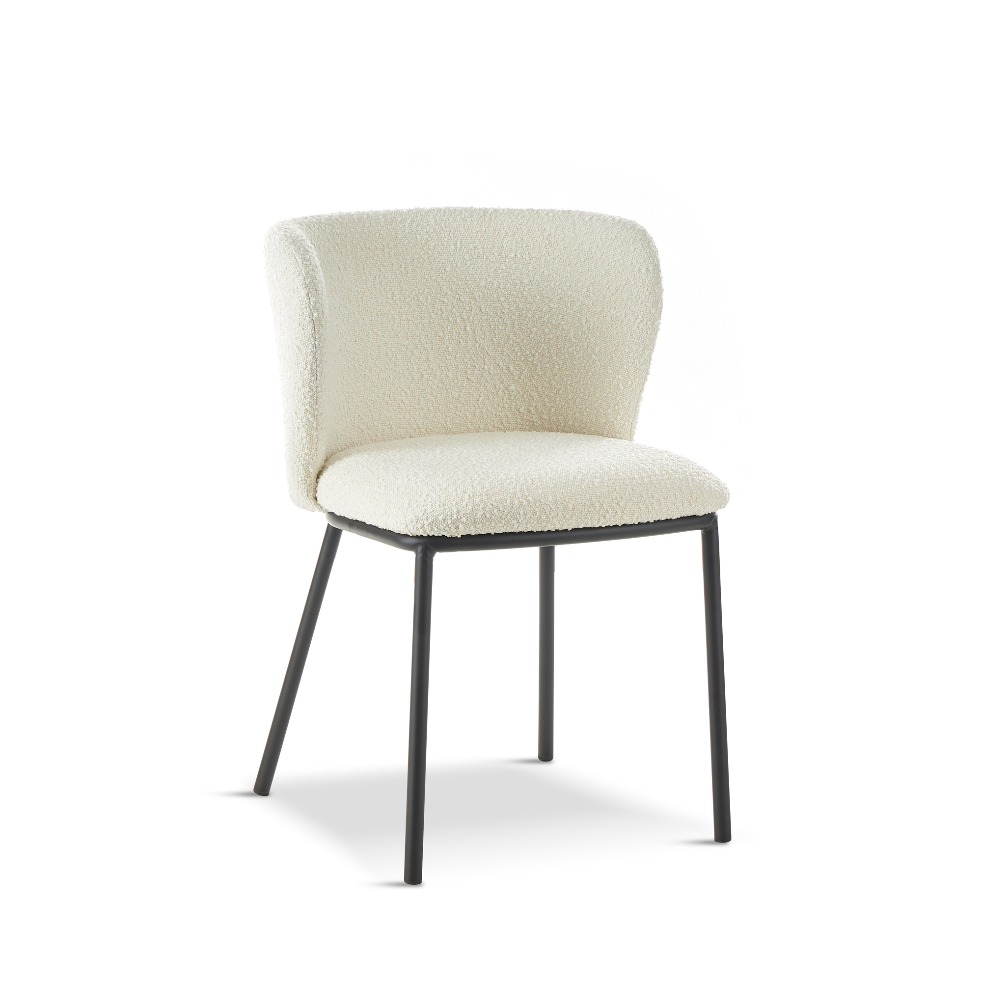 X2 Mandy Boucle Dining Chair White, X2