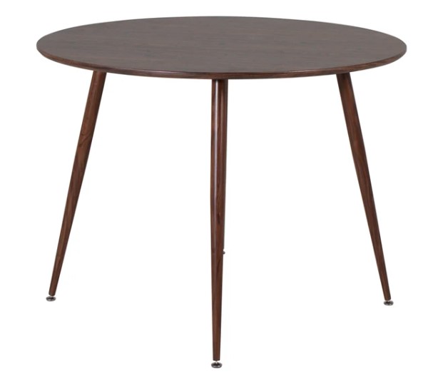 Plaza Round Table 100 Cm - Walnut Top - Walnut Legs